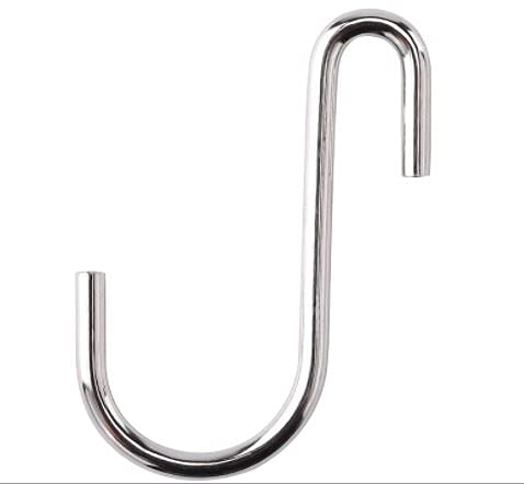 S Hooks Heavy Duty - Stainless Steel S Hooks for Hanging Pots and Pans, S Shaped Hooks for Clothes, Plants, Kitchen Utensils, 3.3 inches (J Silver, Pack of 30)